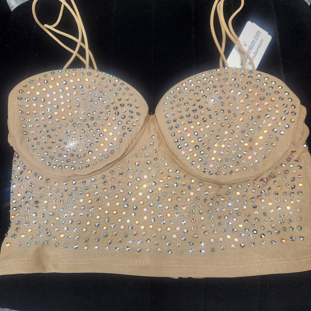 Windsor Gold Rhinestone Studded Top